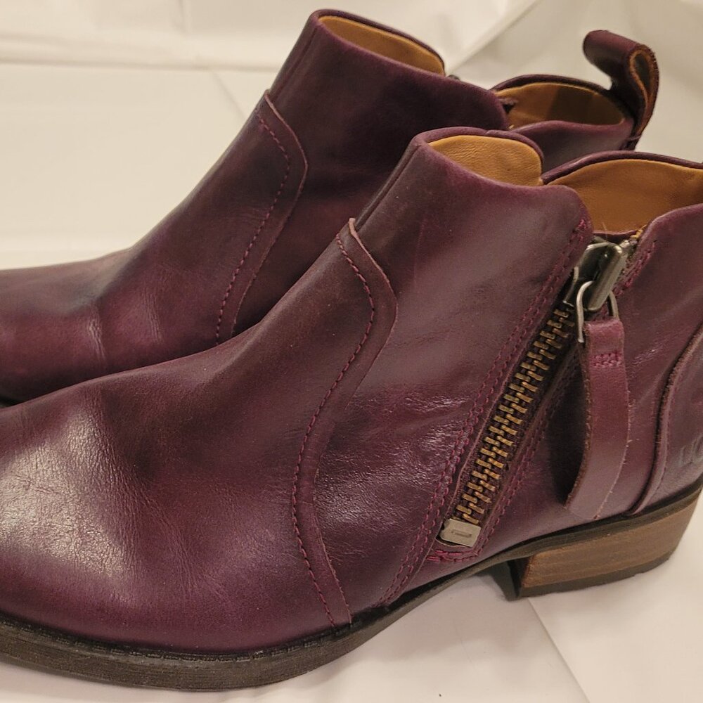 Ankle Booties Plum Merlot Color UGG Boots Size 6 - Picture 5 of 12